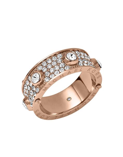 michael kors rose gold ring size n|Michael Kors rose gold bangle.